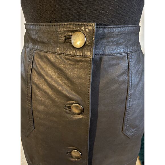 Coster Copenhagen Lamb Leather Skirt Size EU 36 Black - Picture 2 of 10